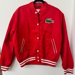 NWOT Lacoste Heritage Oversized Bomber Jacket Size 40 (Women's 8-10)